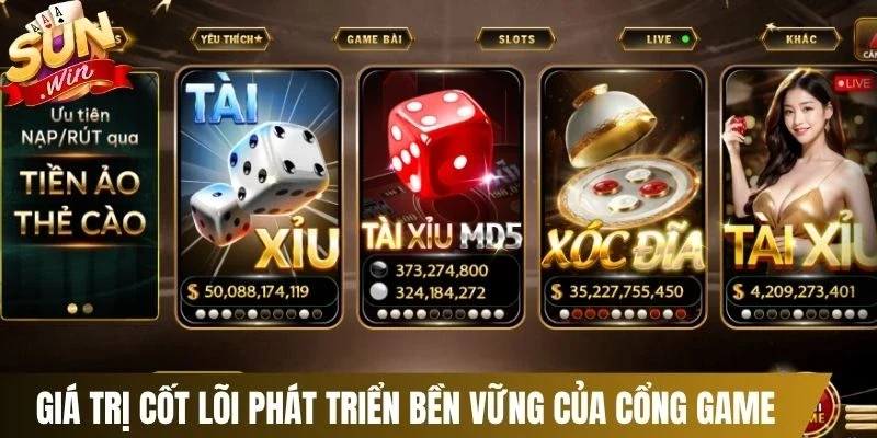 Giá trị cốt lõi phát triển bền vững của cổng game